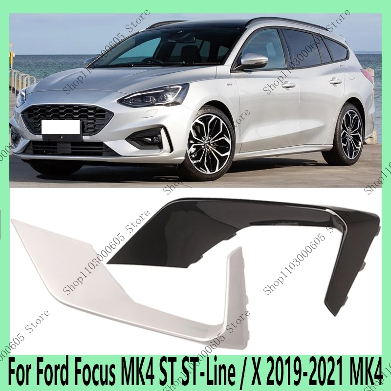 

For Ford Focus MK4 ST ST-Line / X 2019 2020 2021 MK4 Auto Accessories Front Bumper Fog Light Cover Mesh Grid Decoration Strip