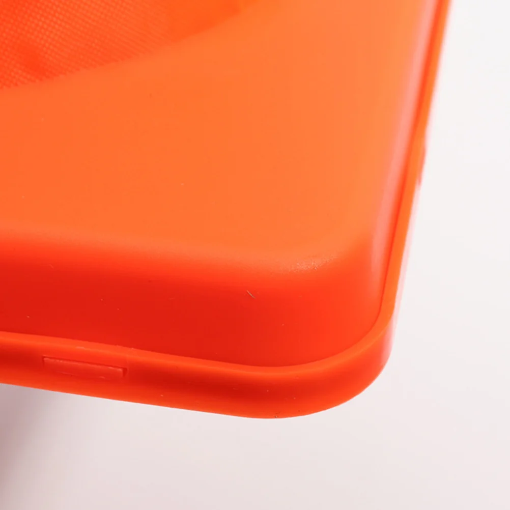 

1Pcs Foldable Road Cone Orange Durable Plastic Reflective Rubber Base Traffic Safety LED Lamp Sport Event Highlight Roadblock