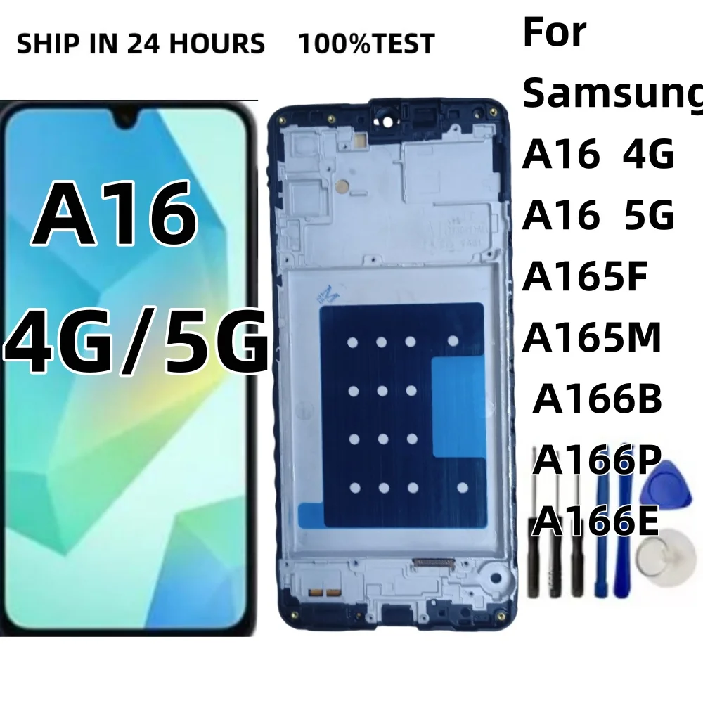 Новый TFT OLED для Samsung Galaxy A16 4G A165F A165M ЖК-дисплей с сенсорным экраном для Samsung A16 5G A166B A166P A166E ЖК-дисплей