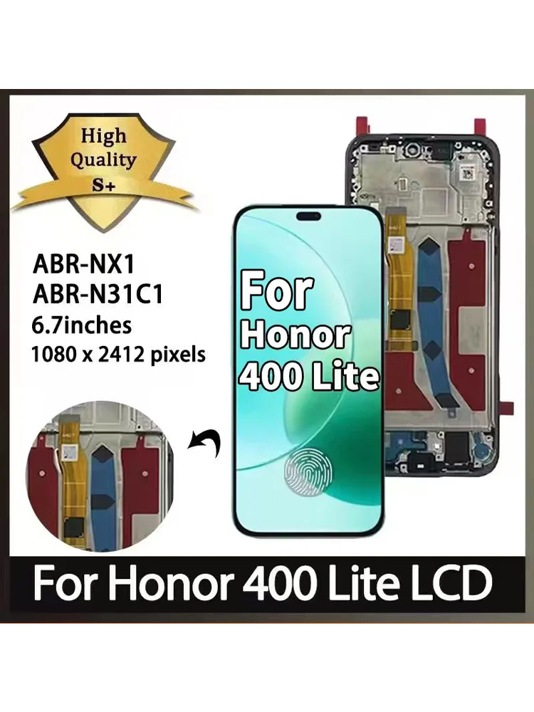 6,7-calowy wyświetlacz AMOLED do telefonu Honor 400 Lite, model ABR-NX1, wraz z ekranem dotykowym i ramką wyświetlacza do telefonu Honor 400 Lite, model ABR-N31C1. — zdjęcie produktu 7