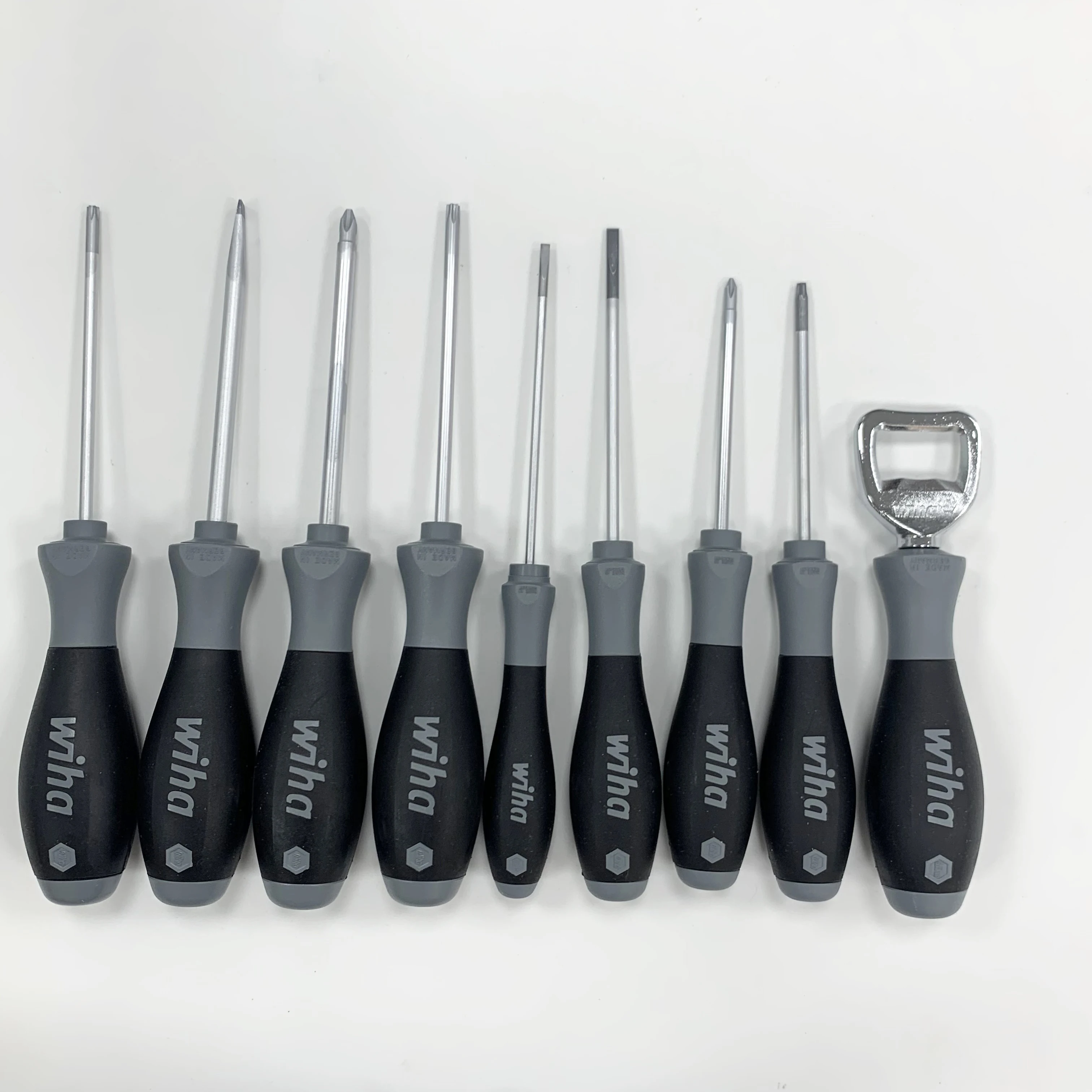 WIHA 9PCS Screwdriver Set Slotted Phillips TORX SoftFinish Handle with Bottle Opener 85 Years Anniversary Limited Edition 46544