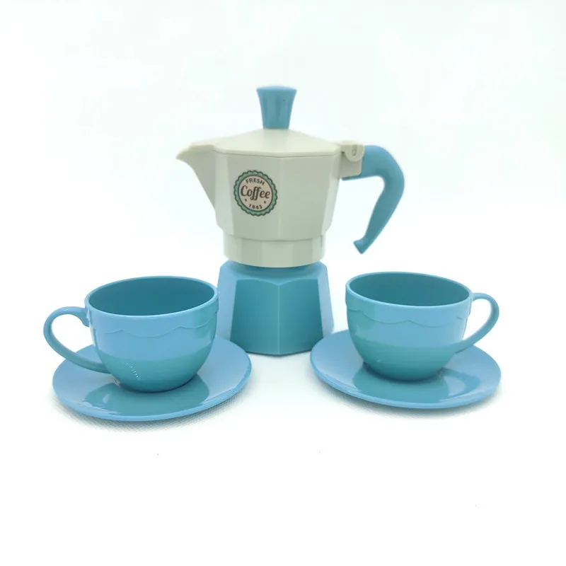 New Simulation Tea Set Children Play House Toys Teapot Tea Cup Coffee Pot Coffee Cup Toys Girls Interactive Toys Gifts