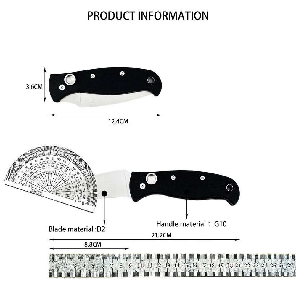C165 EDC سكين للفرد صلابة عالية D2 الصلب و عدم الانزلاق G10 مقبض للخارجية بقاء الصيد السكاكين أداة القطع المحمولة