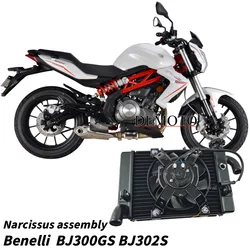 FOR Benelli 300GS 302S BN302 TNT302 Water Tank Radiator Assembly Antifreeze Coolant Tank Water Cooling Radiator Fan