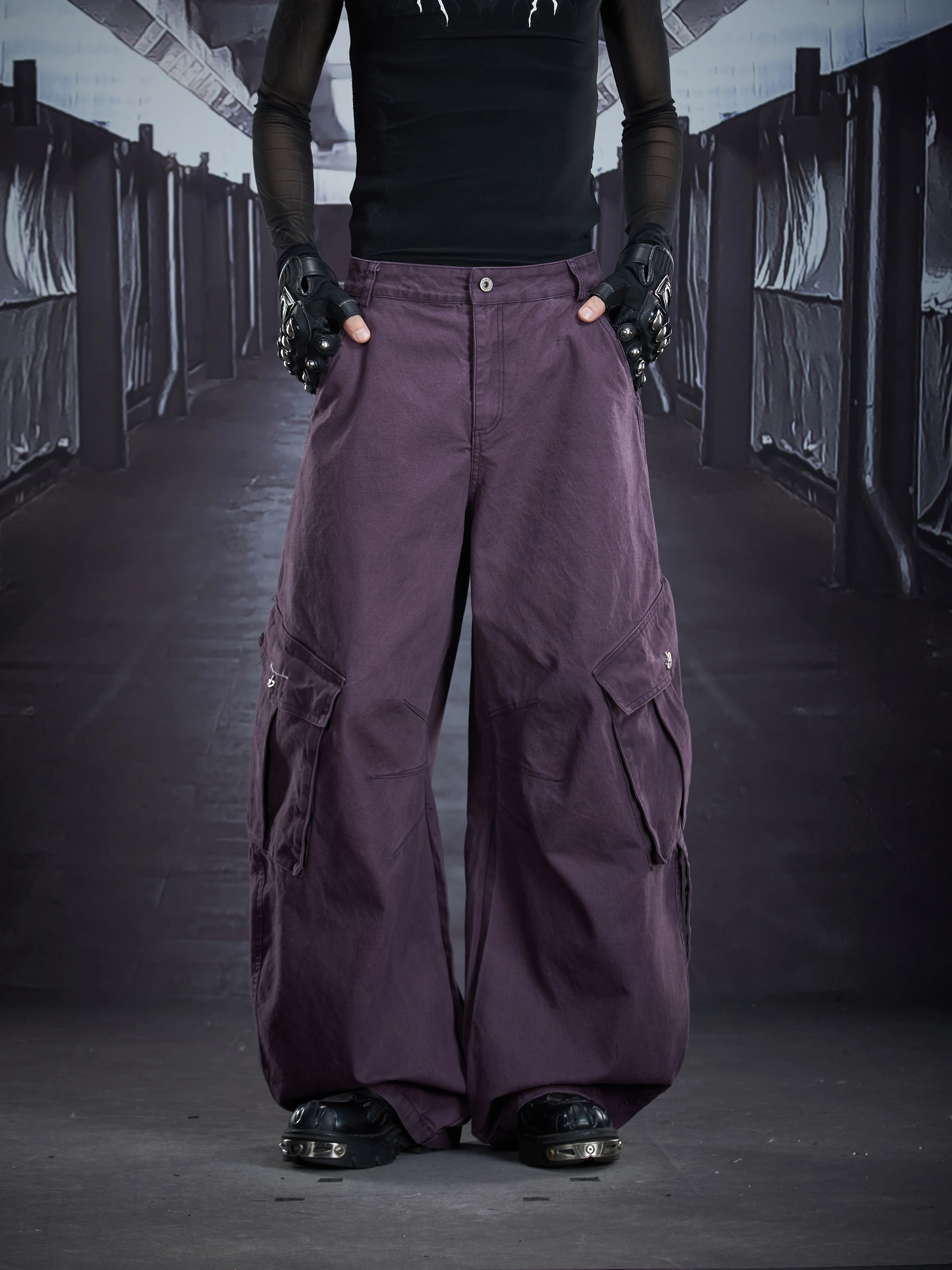 

Special-Interest Design New American Casual Street Deconstruction Stitching Multi-Pocket Cargo Pants