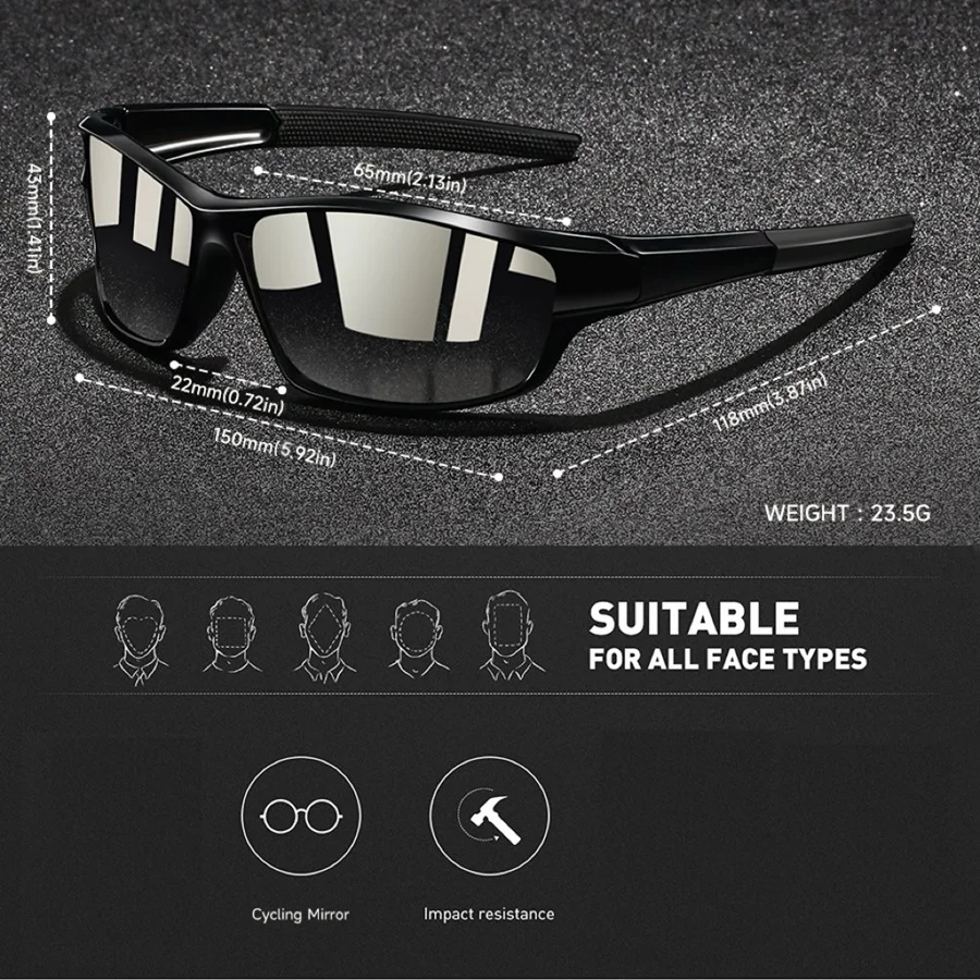 3Pieces Fashion Vintage Fishing Cycling Sports Sunglasses Men Women Running Mountaineering Sport Man Sun Glasses UV400 Eyewear