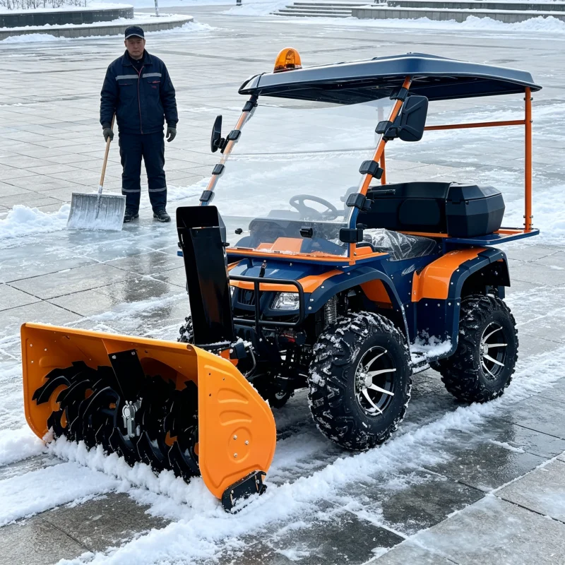 Professional Ride On Snow Sweeper For Pathway Sidewalk Clearing Truck To Available Machinery Lot System Supply Powerful Device