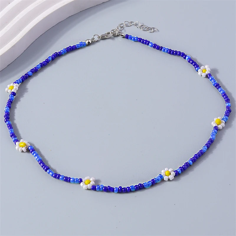 Aihua Böhmen Bunte Blume Rocailles Halskette Für Frauen Kinder Freundschaft Halskette Sommer Strand Party Schmuck Geschenke – Detail 8