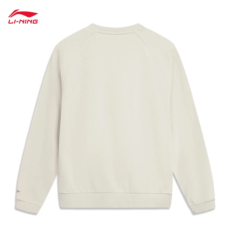 

LI-NING Counterflow Женская уличная толстовка свободного покроя дышащие топы с круглым вырезом для отдыха и спорта AWDV926