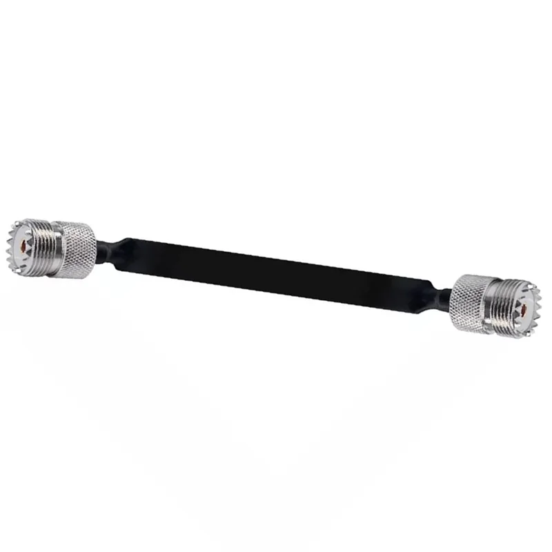 HFES 2 แพ็ค 40 ซม.RF COAXIAL CABLE หน้าต่าง/ประตูผ่านสายแบน,SO239 UHF หญิง UHF หญิง,50 โอห์ม