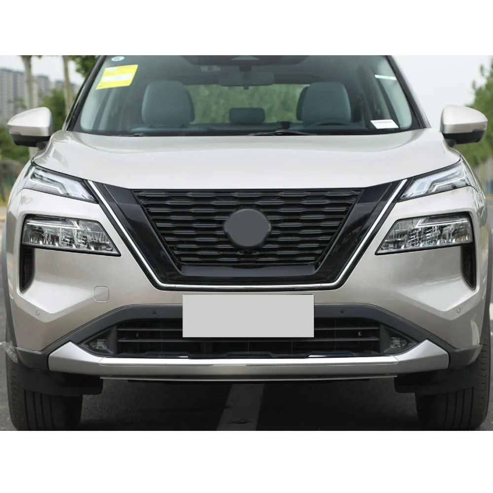 لنيسان X-trail Xtrail Rogue T33 2021 2022 2023 2024 2025 سيارة ABS تقليم الجبهة حتى رئيس شبكة شواء مصبغة لوحة ملصق الإطار