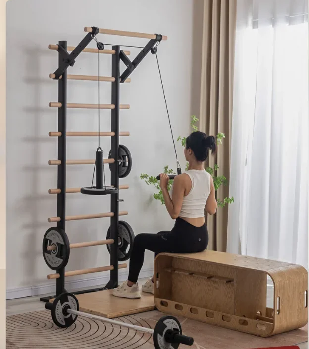 

Gold SellerVersatile Indoor Home Workout Total Body Strength Training Fitness Equipment Steel Swedish Wall Ladder Bars Set with