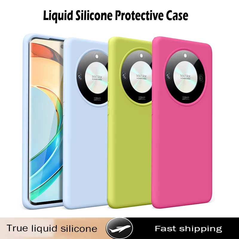 

Роскошный чехол для телефона из жидкого силикона для Honor X9b, защитный чехол для Honor X50 X50 GT X50 Pro, противоударная задняя крышка