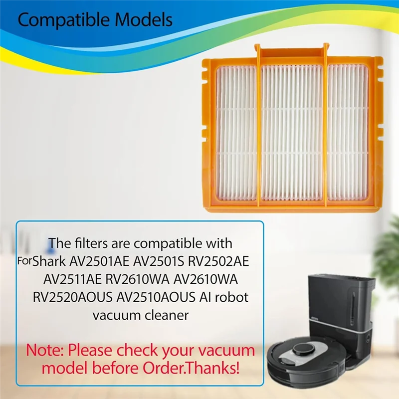 YCOC-Replacement Parts For Shark AI AV2501S AV2511AE AV2610WA AV2501AE RV2502AE RV2400WD Robot Vacuum Filters
