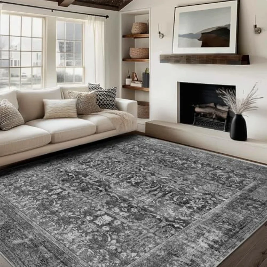 

5x7 Area Rugs hine Washable Rugs for Living Room Modern Area Rug with NonSlip Backing Stain Resistant Abstract Rug for Bedroom