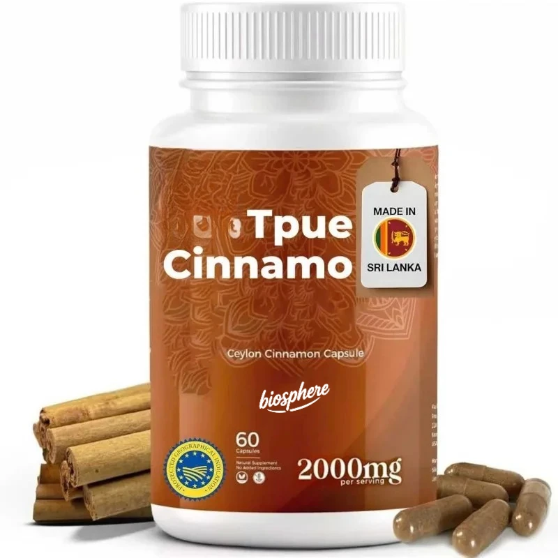 Pure Ceylon Cinnamon Capsules 2000mg - Genuine Cinnamon from Sri Lanka, 100% Pure Cinnamon