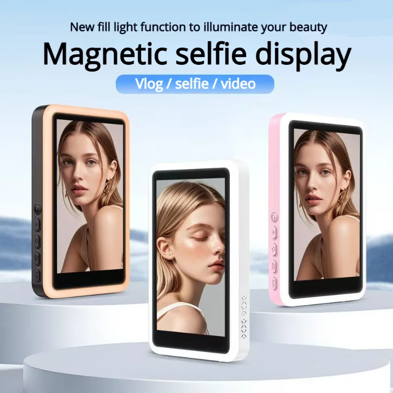 

New Selfie Vlog Live Stream Wireless Magnetic Vlog Magnetic Phone Back Bluetooth Selfie Screen For iPhone & Android