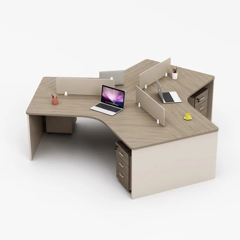 Computer staff desk 3/5/6 artificial position special-shaped simple modern screen partition office financial combination table a