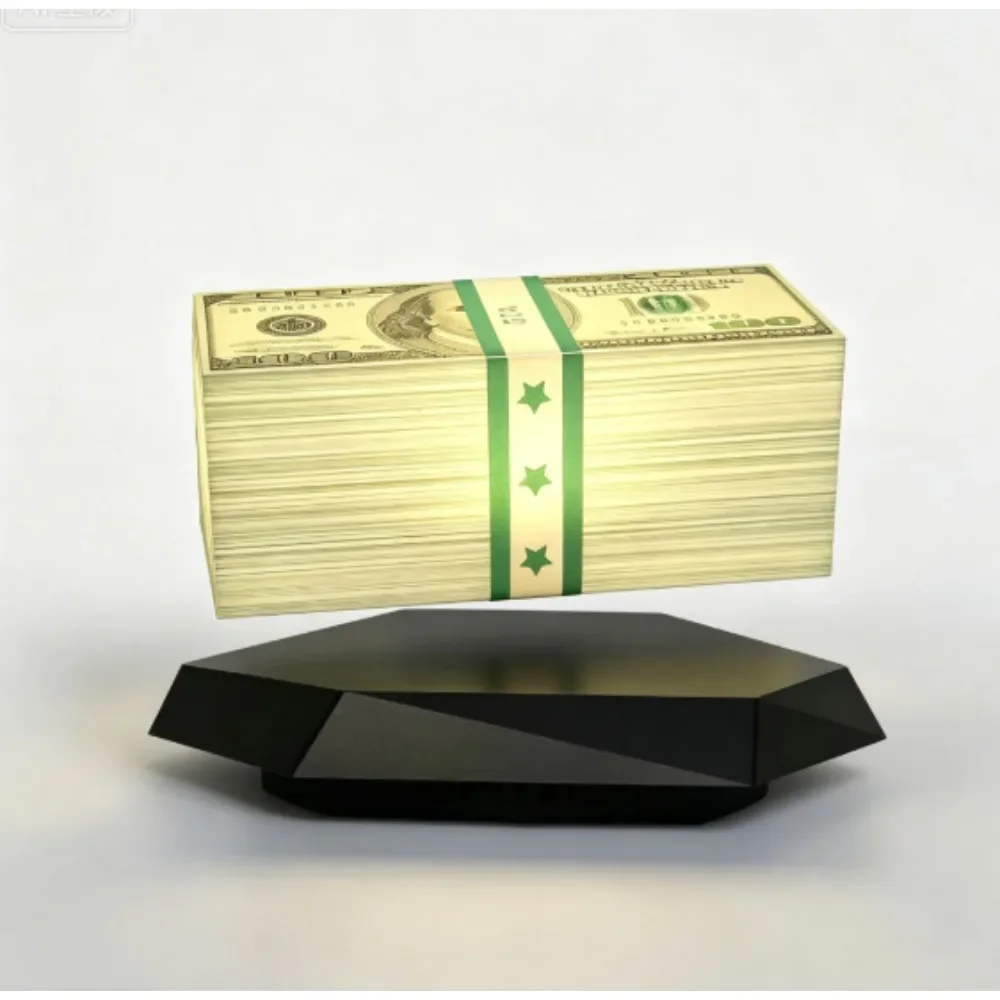 Magnetic Levitation Floating Money Lantern Light Dollar Bill Shape LED Ambient Night Light Novelty Decor Birthday Gift