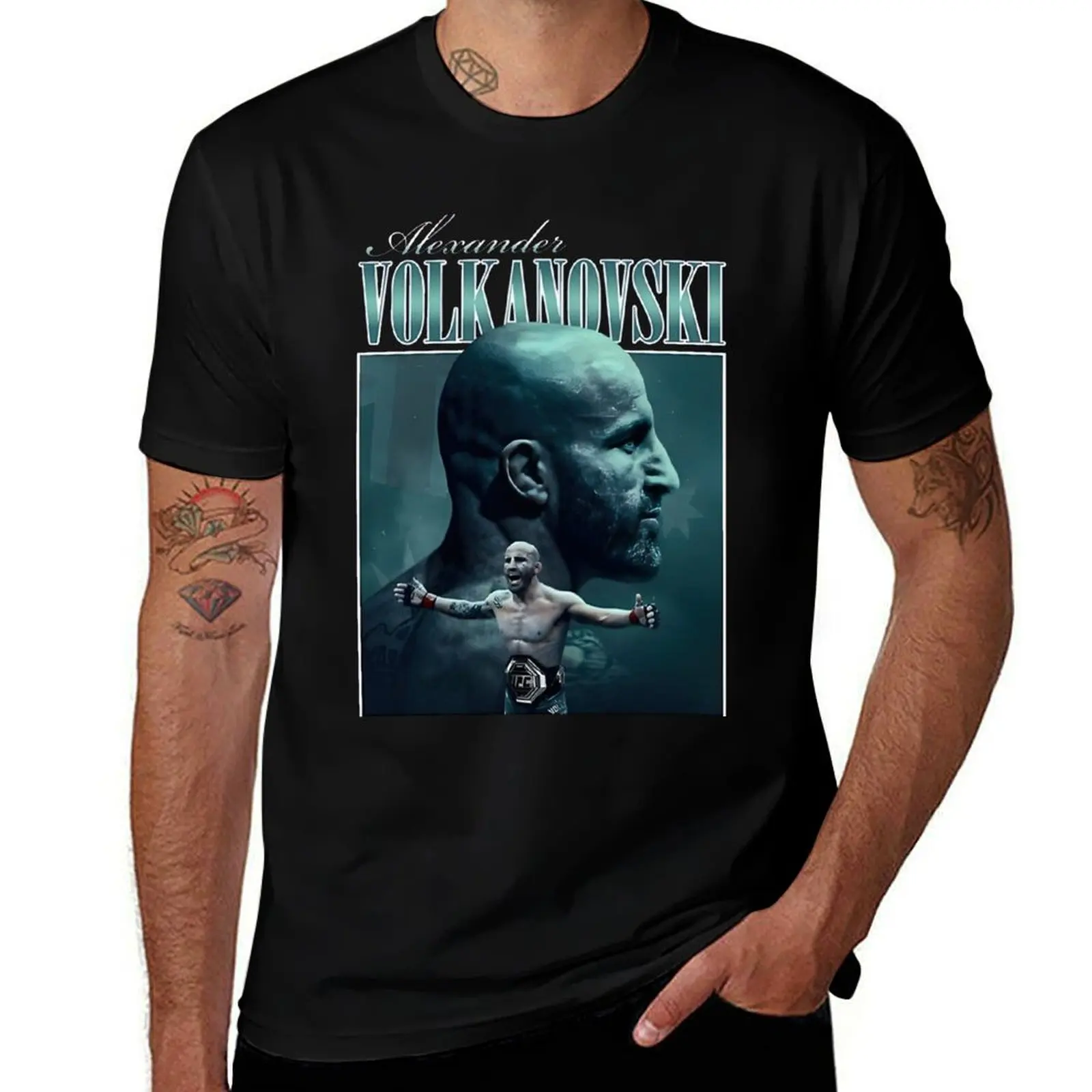 

Volkanovski high Collage t quality Volkanovski shirt Vintage Alexander man T-Shirt Alexander cotton