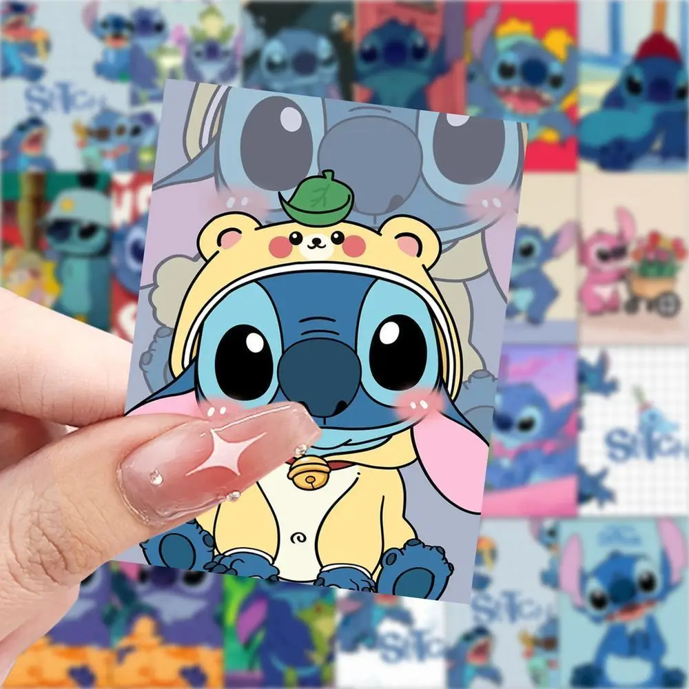 63 pièces mignon Disney dessin animé Lilo & point autocollants Kawaii enfants décalcomanies jouets bricolage journal portable bagages Kawaii décalcomanies jouets