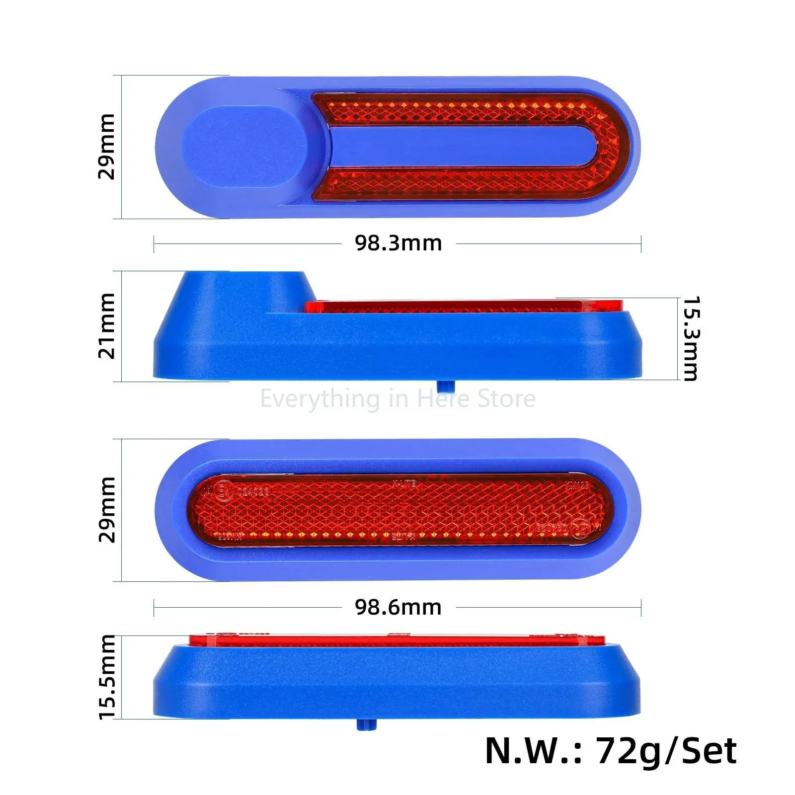 

Front Fork Rear Wheel Protection Cover for Pro2/1S E-Scooter with 10 Screws Reflective Stickers Parts, E-Scooter Accessories