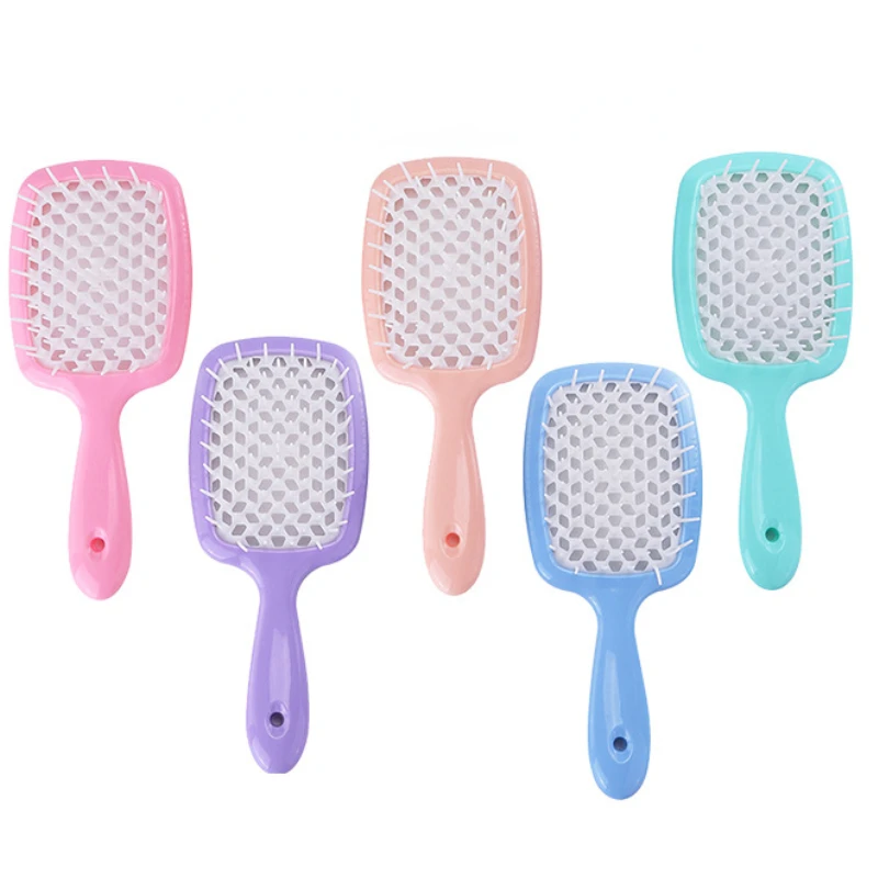 Wide Teeth Air Cushion Combs Women Scalp Massage Comb DIY Hair Brushes Hollowing Out Salon Hairdressing Tools Barber Accessories