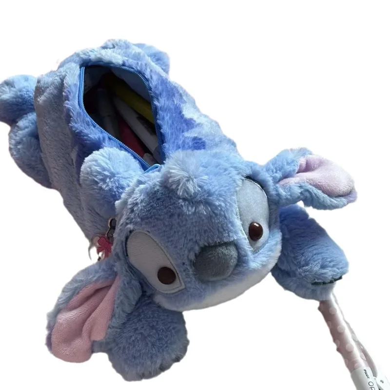 Stitch Plush Cute Pencil Case Disney Anime Kawaii Pen Bag Kids School Home Stationery Box Lilo & Stitch Plush Bags Kids Gift Toy