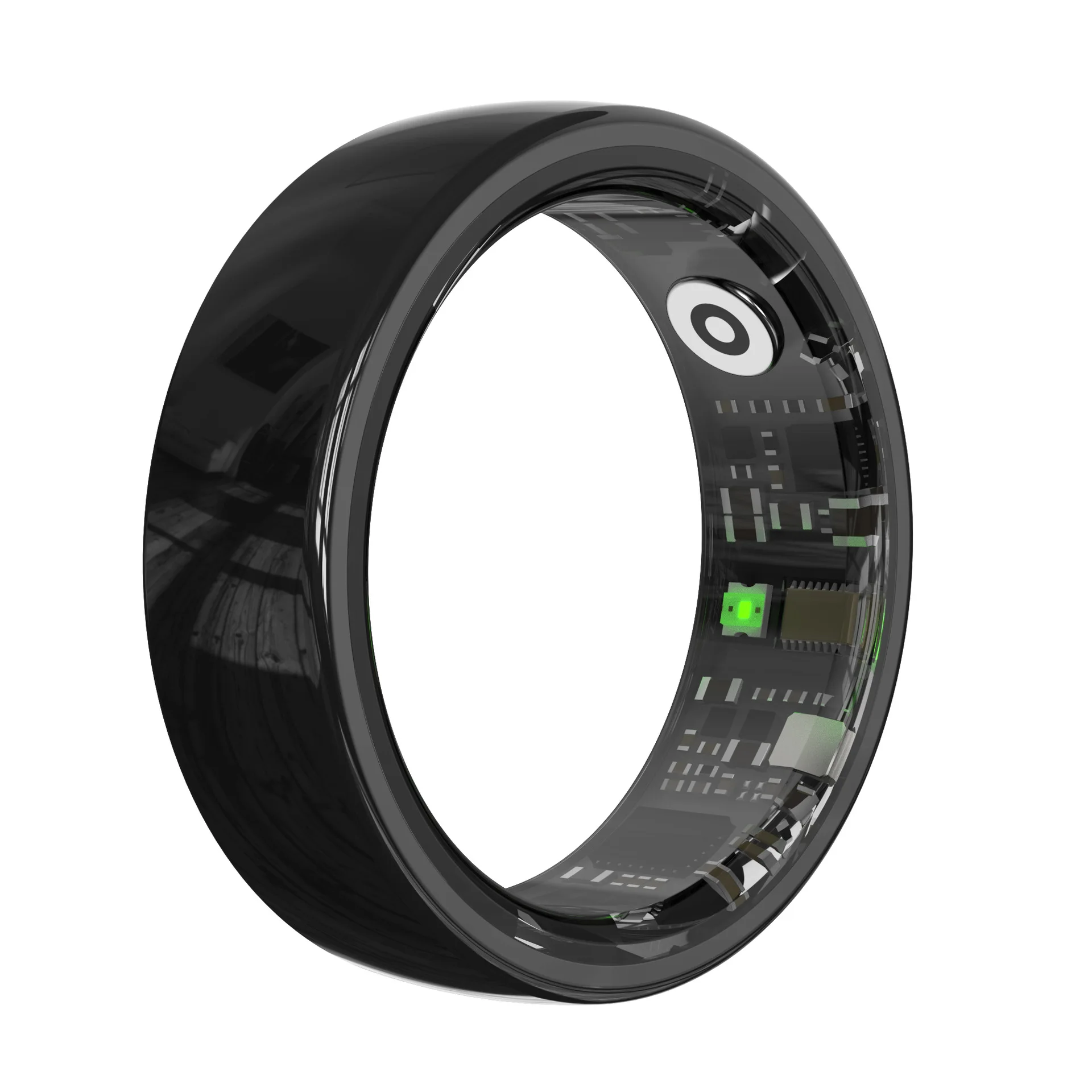 R12 (Qring) Sports Health Management Step Counting Heart Rate Sleep Monitoring Ceramic Couple Men's and Women's Smart Rings