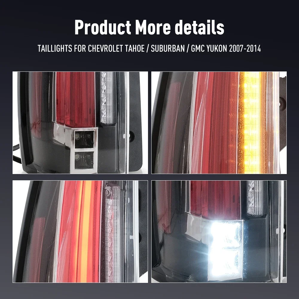 Paar Led-achterlichten Voor CHEVROLET TAHOE SUBURBAN GMC Yukon 07-14 Reverse Brake Knipperlichten Auto achterlicht Montage