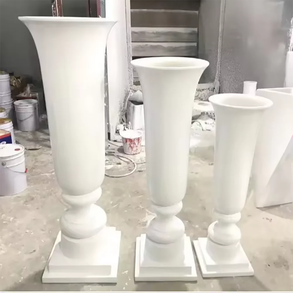 Flower Vases Transparent Decorative White Vase Wholesale