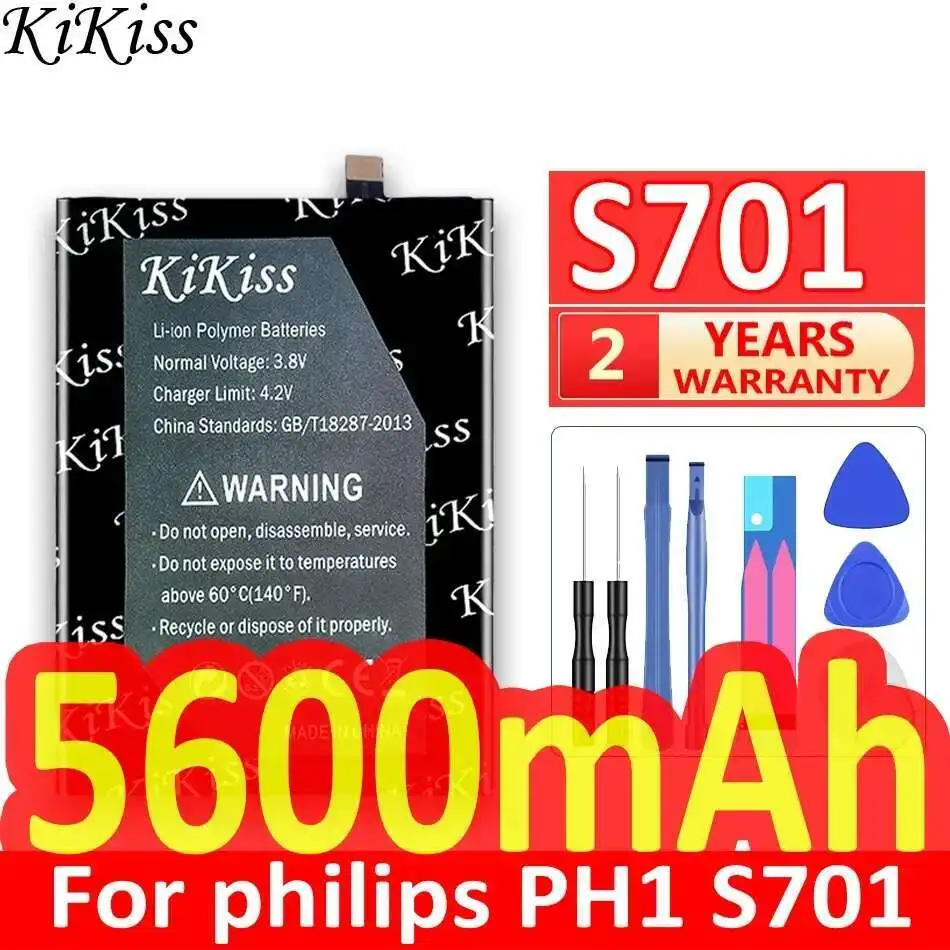 

5600Mah Mobile Phone Battery High Capacity For Philips PH1 S701