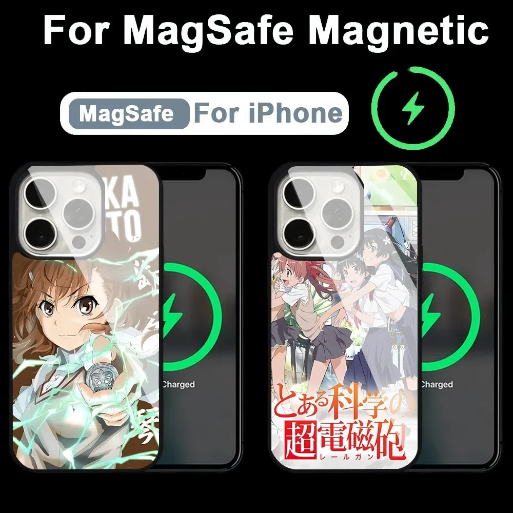 A Certain Scientific Railgun Phone Case Alex Mirror For Magsafe Wireless Charging Caver For IPhone 14 15 16 Pro Max 11 12 Mini