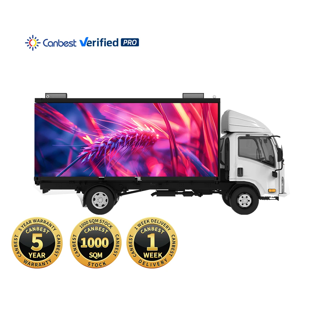 

Canbest Outdoor Digital Mobile Advertising Truck Box Led Display Screen 3 Side Truck Mounted Billboard Sign Rgb Panel for Cinema