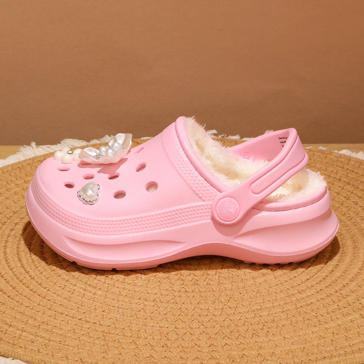 Kinder-Clogs und -Mules mit Fellfutter, leichte Garten-Schuhe mit Baumwollfutter, warme Hausschuhe für Jungen, Mädchen und Kleinkinder, 168. – Detail 11