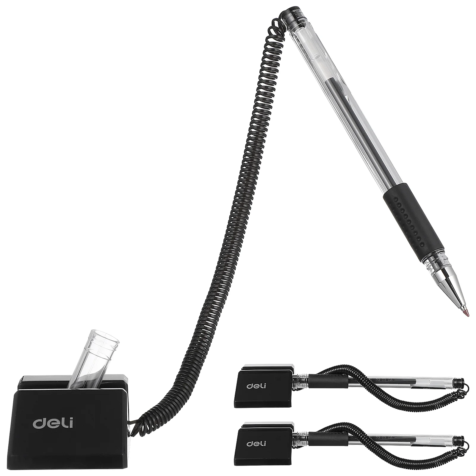 Stylo à encre gel noir pour signature, fournitures de bureau, cadeau, banque de sécurité, réception de bureau, 3 pièces