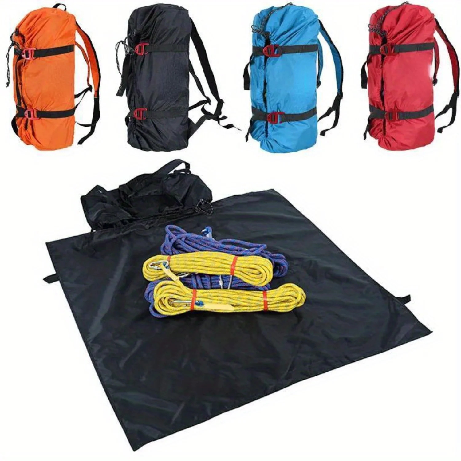 Portable Waterproof Climbing Rope Bag with Shoulder Strap for Outdoor Rock Climbing and Mountaineering