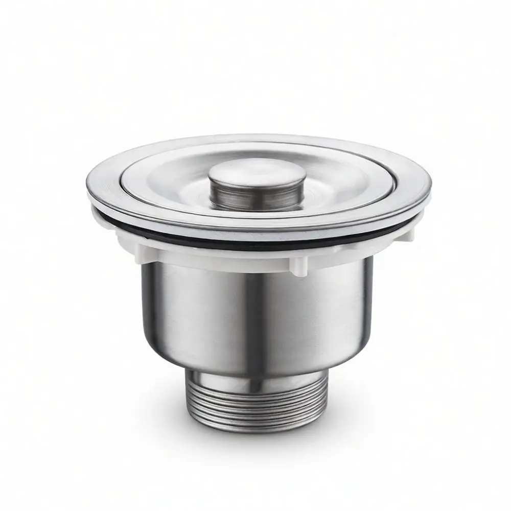 Stainless Steel Sink Strainer Kit Kitchen Basin Sewer Pipe Flexible Drainage Hose Plumbing Connector Accessory Set