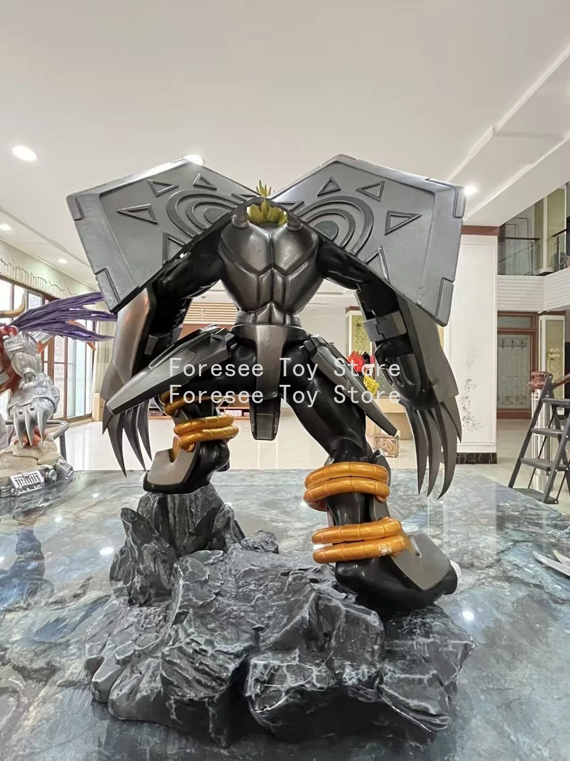 50 سنتيمتر الحرب السوداء Greymon الشكل ديجمون أنيمي المحيطة الشكل تحصيل سطح المكتب زخرفة الزينة أفضل الهدايا للأطفال #2