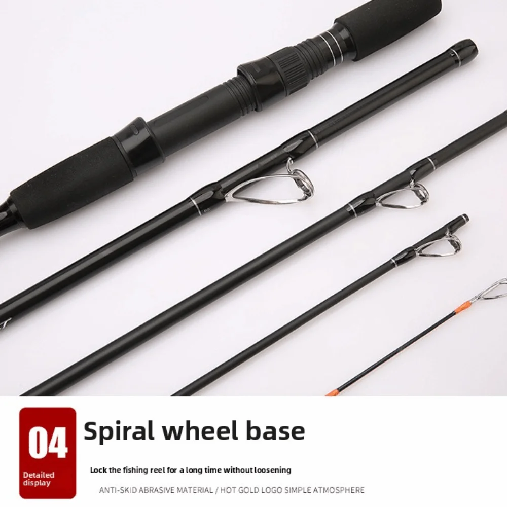 

4-секционная спиннинговая удочка, спиннинговая карбоновая удочка для литья, 2,1 м/2,4 м MH, мощная удочка из углеродного волокна