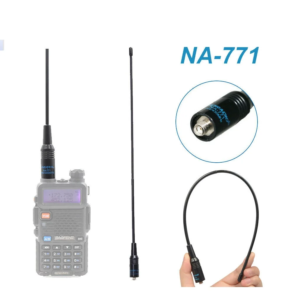 High Performance Walkie Talkie Antenna Extended Range Compatible with For NAGOYA NA771 SMAFemale F UV5R BF888S UV82