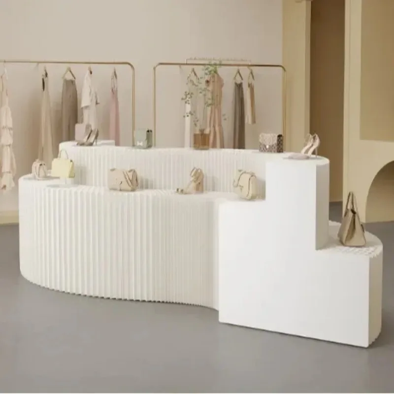 

Multi-layer display stand, event exhibition, exhibition layout, double-sided folding paper, Nakajima display stand