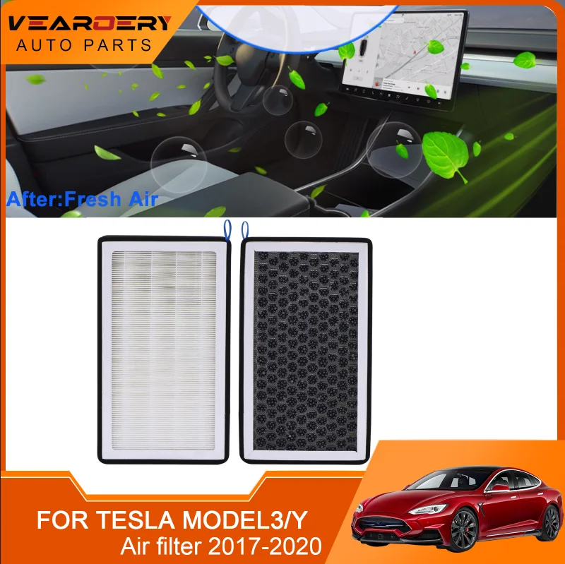 

Model3 Tesla Air Filter HEPA Cleaner Activated Carbon Replacement Protection For Tesla Model 3