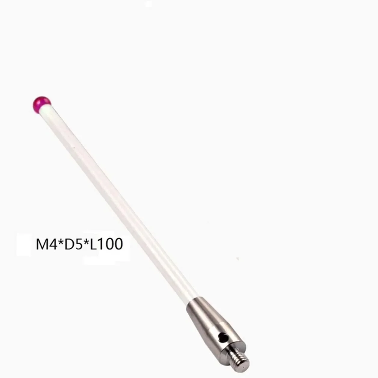 1pc 5/6mm OD M4 L100 threadruby Head Ceramic Styli Rod 3D Three Dimensional Gauge Meter Coordinate Measuring Machine CMM Tip Pro