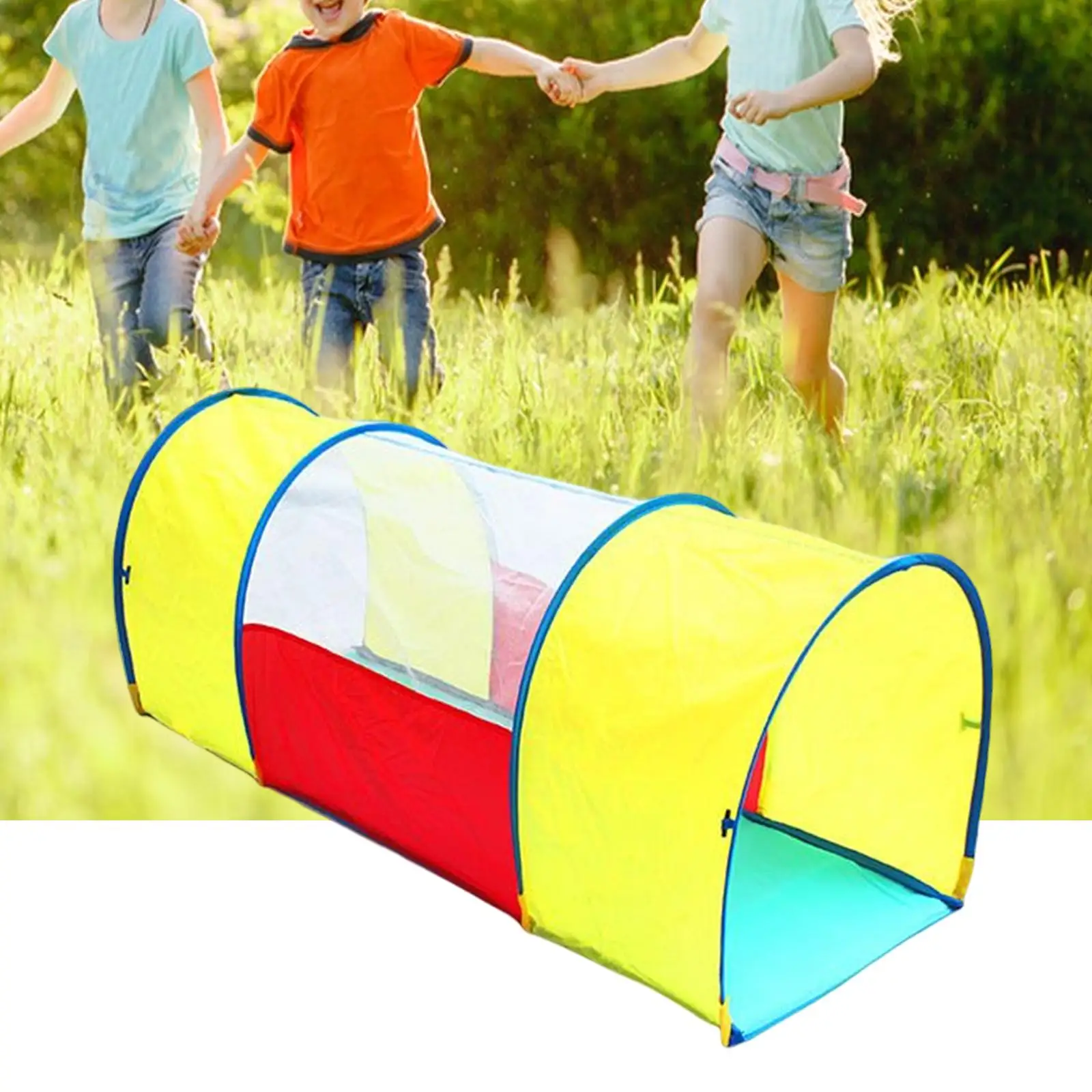 Breathable Kids Play Tunnel Tent, Indoor Outdoor Game Colorful Crawl Tunnel Toy