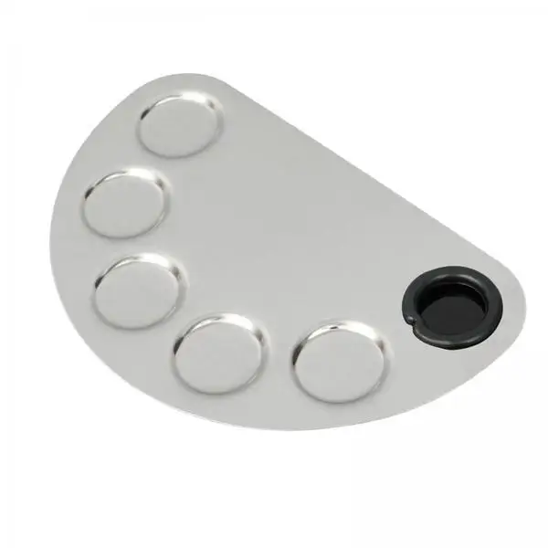 

Five Wells Cosmetic Mixing Tray Stainless Steel Makeup Palette Tool for Custom Lipstick Eyeshadow and Concealer