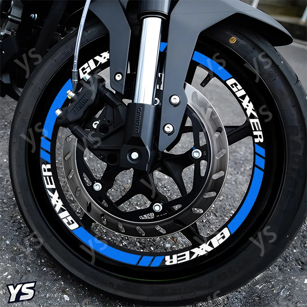 GIXXER Motorcycle Wheel Rim Sticker Waterproof UV Resistant Vinyl Decal 10 Colors Optional Rim Tape Decor Mod Accessories