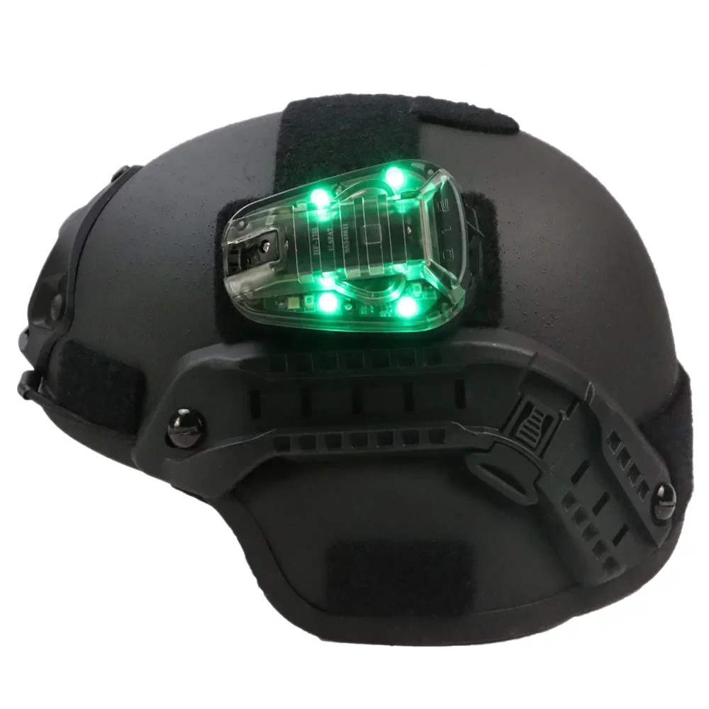 Military Helmet Lamp Light With IR Strobe Survival Safety Signal Flash Lamp Outdoor Sport Blue Green Red Helmet Ladybird Light