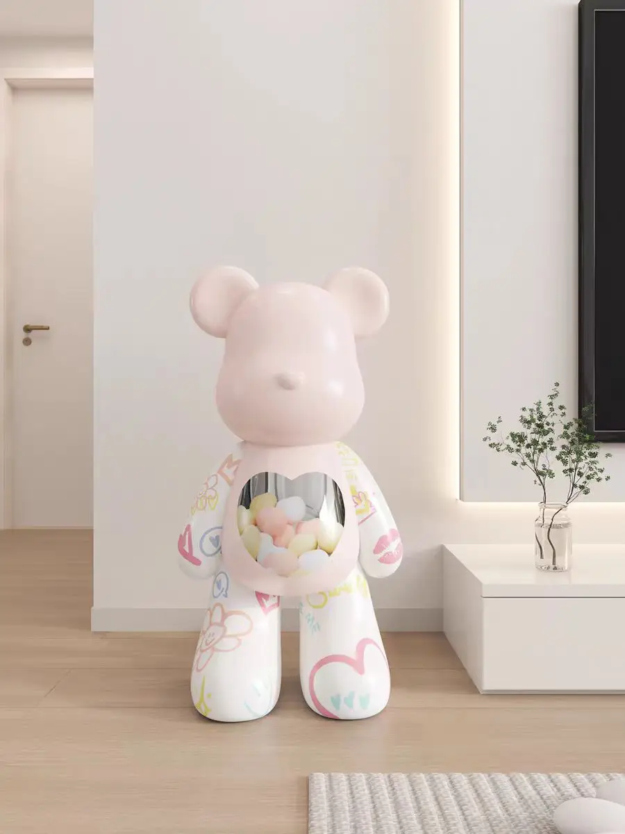 

Love graffiti, bear milk, oil style home furnishings, floor to ceiling decorations, TV cabinets, foyer home decorations, New Yea