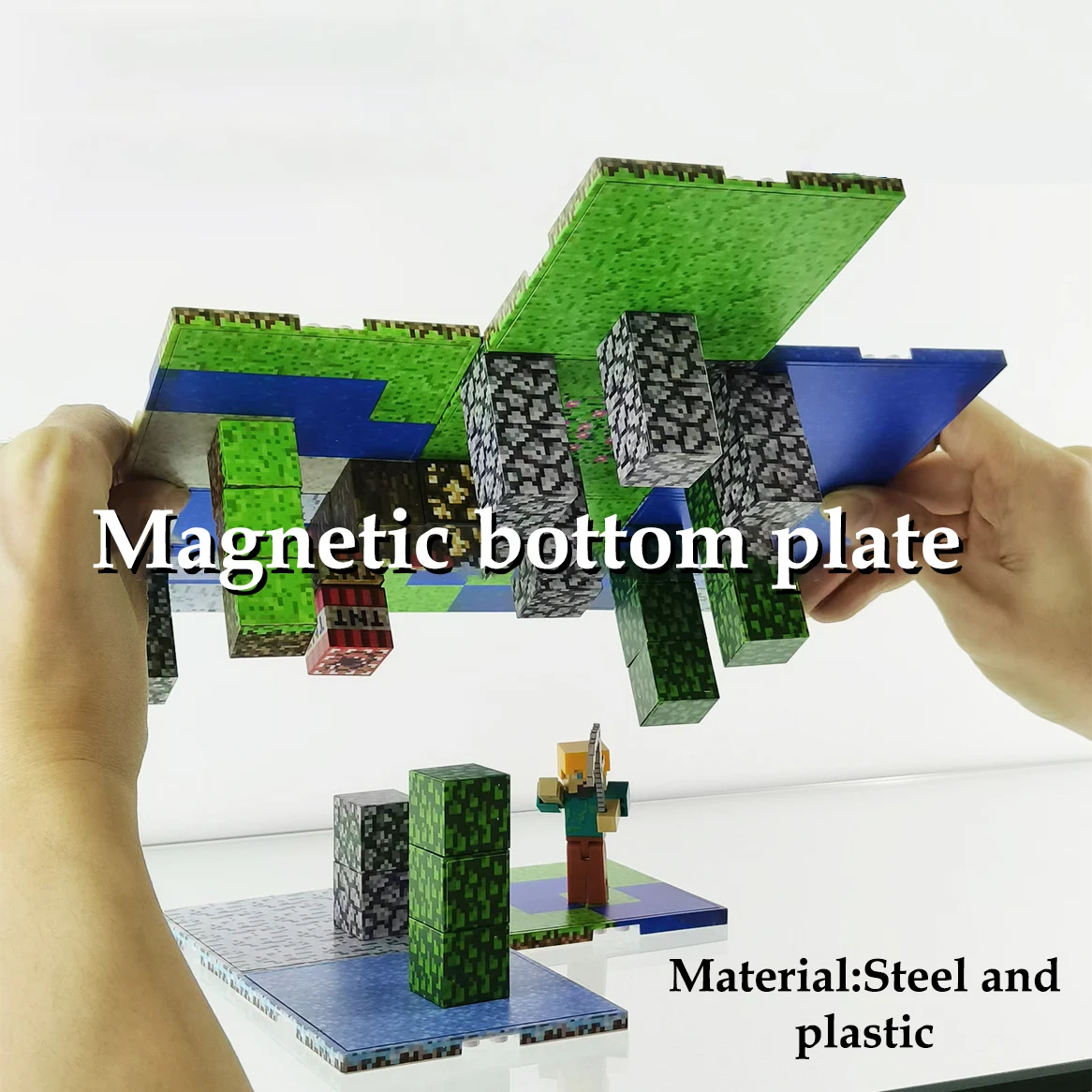 Magnetic Base Plate Variety Baseplates Match Mine World Magnetic Building Blocks Toys for Boys and Girls Children Gift